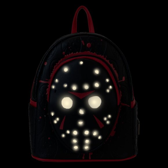 Loungefly Friday The 13th Exclusive Jason Mask Light Up Mini Backpack main image 4